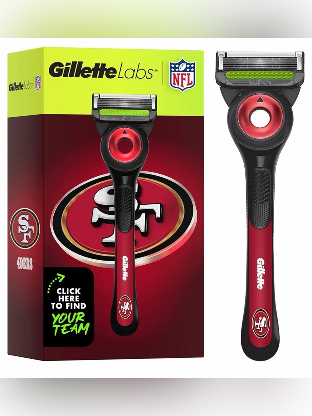 Gillette Men’s Razor - San Francisco 49ers Red & Black